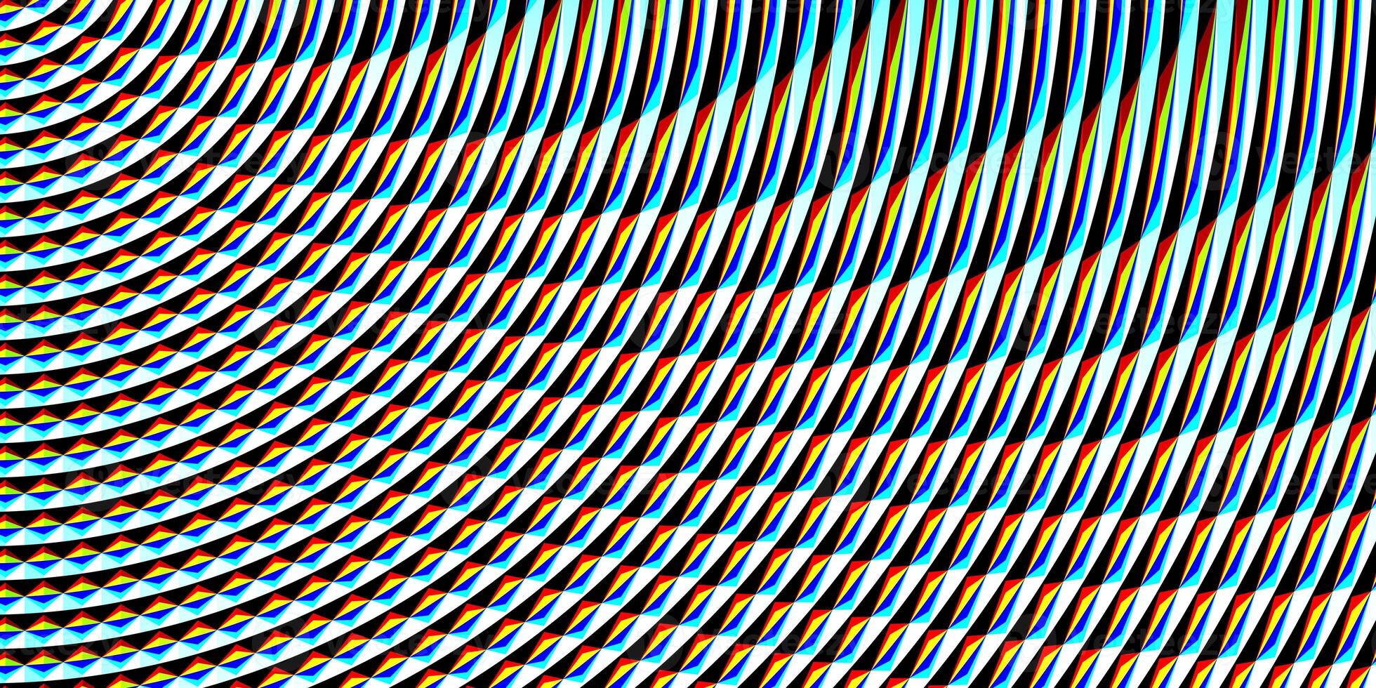 Red blue yellow lamp flare glow. Fresnel lens pattern. Spotlight glass art texture. Projector lens background creative. Searchlight striped circles screen optical. photo