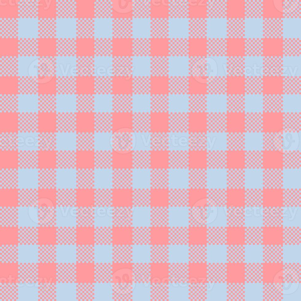 Gingham Pattern. Seamless light salmon powder blue plain check pattern. Good for blankets, wraps, packages, dresses, skirts, napkins. photo