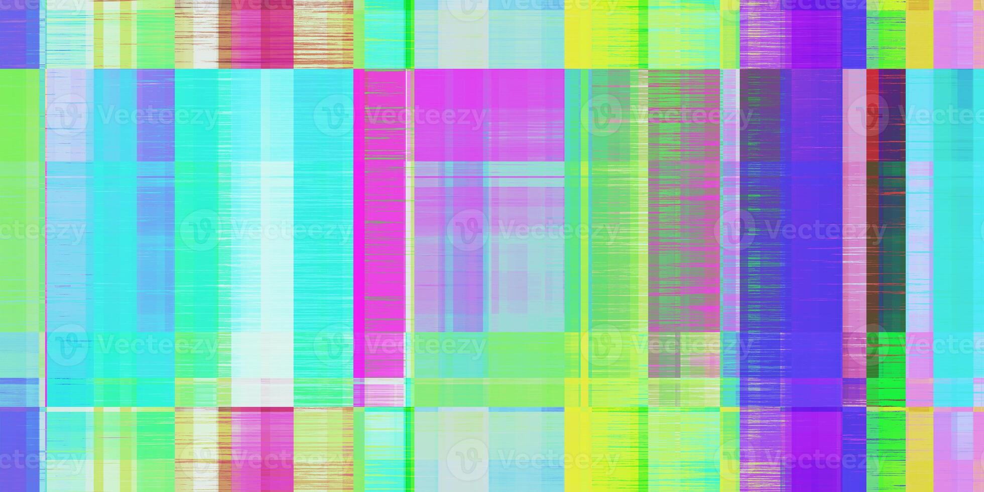 Colored Aluminum Sheet Glitch Art Backdrop. Distorted Geometric Surface. Abstract grunge pattern. Distortion Screen Texture. Colorful Noise Background. photo