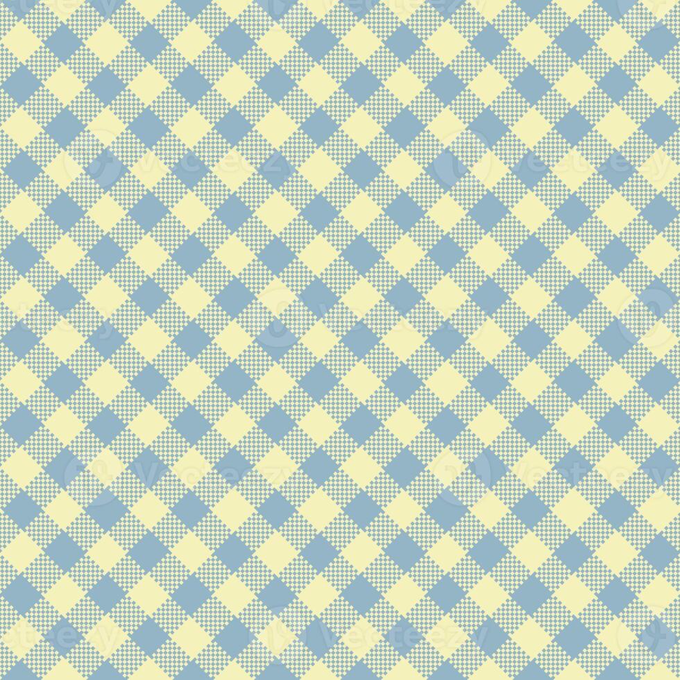 Gingham Pattern. Seamless dark gray moccasin yellow colorful diagonal checkered pattern. Good for plaid, tablecloths, clothes, dresses, paper, bed linen. photo