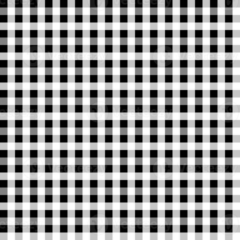 Black White Seamless Small French Checkered Pattern. Little Colorful Fabric Check Pattern Background. Classic Checker Pattern Design Texture. photo