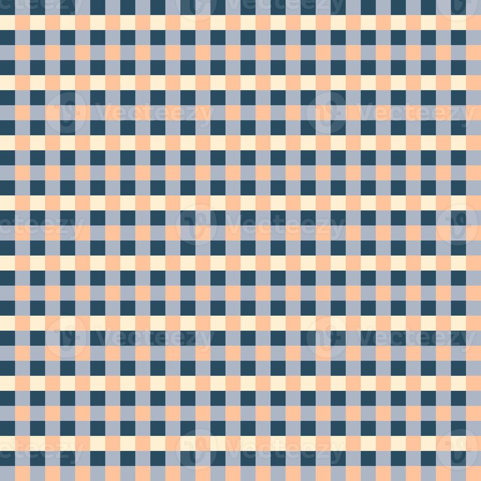 Peach Gray Raven Black Beige Seamless Small French Checkered Pattern. Little Colorful Fabric Check Pattern Background. Classic Checker Pattern Design Texture. photo
