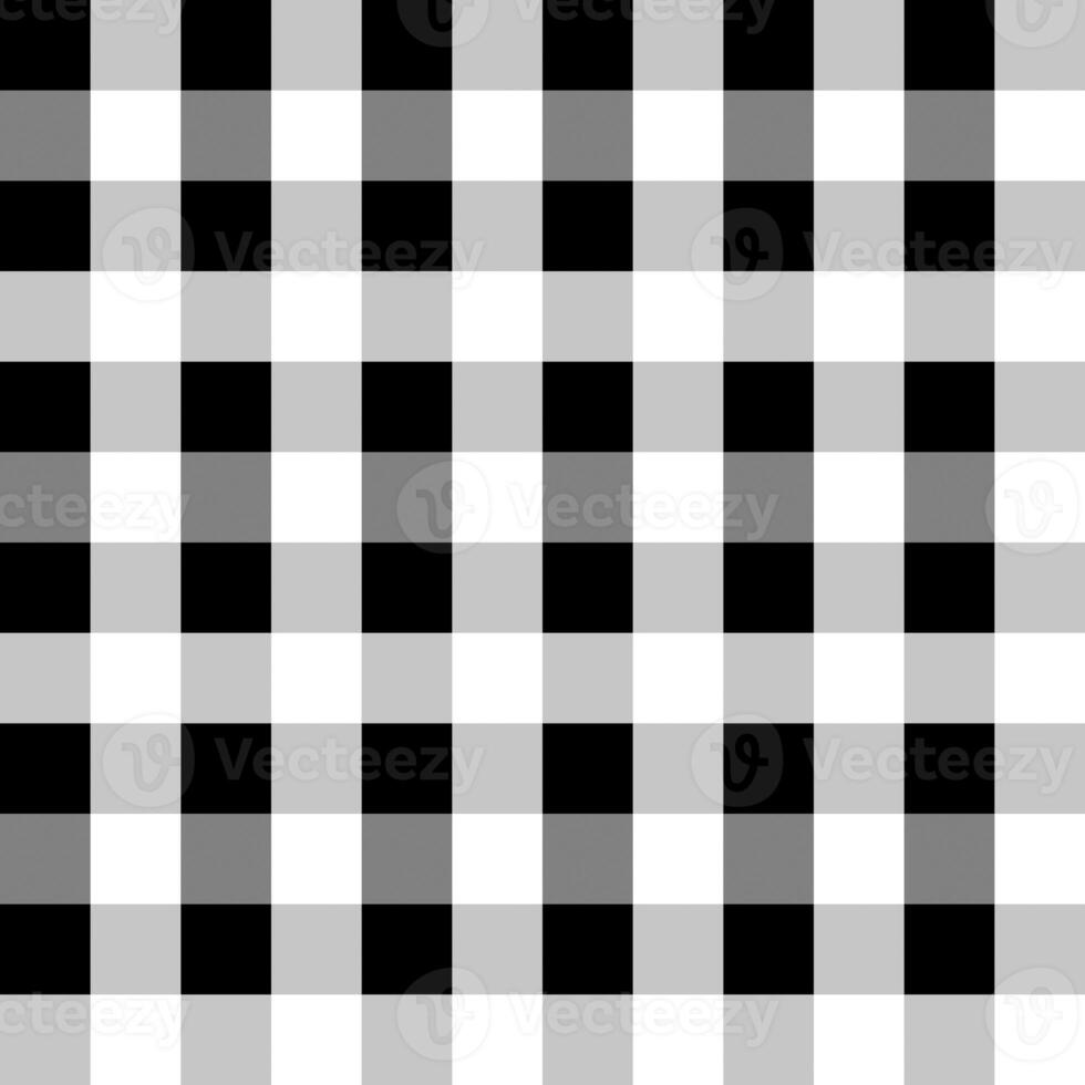 Black White Seamless French Checkered Pattern. Colorful Fabric Check Pattern Background. Classic Checker Pattern Design Texture. photo