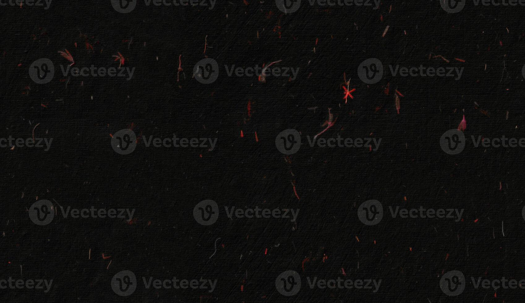 Antique Blank Hand Made Blank Sheet Fibers Red Flowers Black Paper Texture Background. Seamless Transition. photo