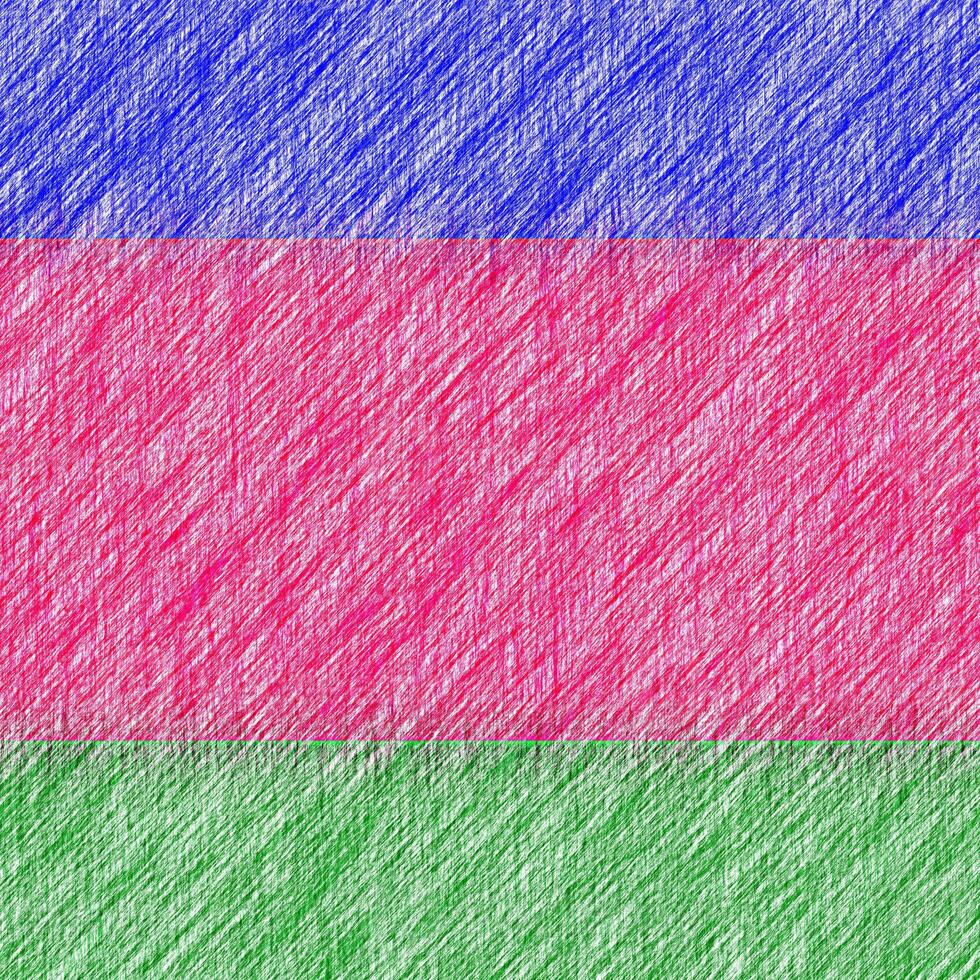 Kuban flag pencil painting picture. Kuban emblem shaded drawing canvas. photo