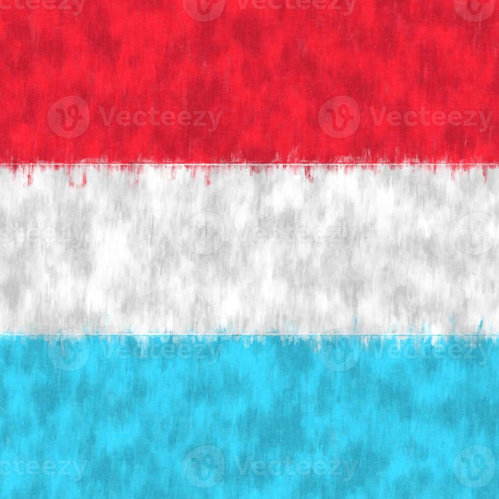 Luxembourg oil painting. Luxembourgish emblem drawing canvas. A painted picture of a country's flag. photo