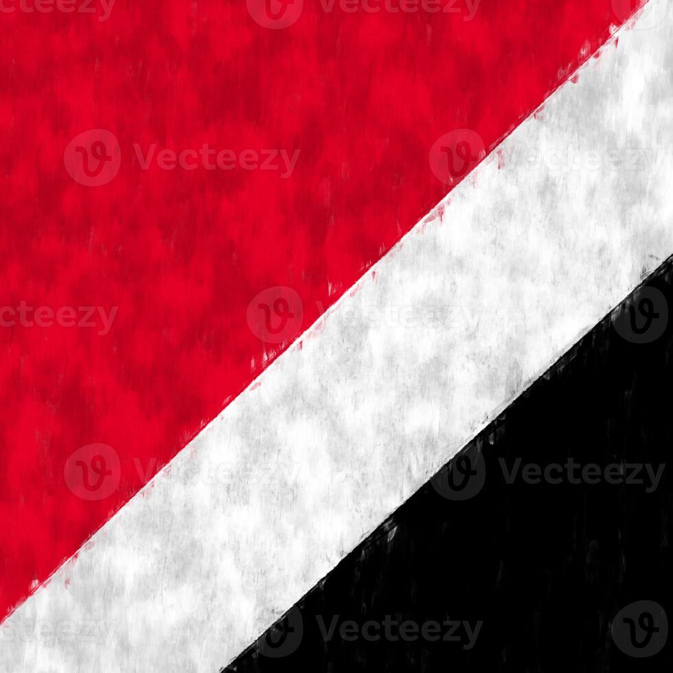 Principiality of Sealand oil painting. Principiality of Sealand emblem drawing canvas. A painted picture of a country's flag. photo