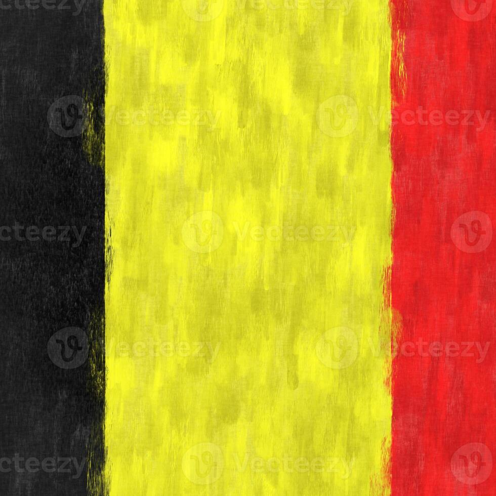 Belgium oil painting. Belgian emblem drawing canvas. A painted picture of a country's flag. photo