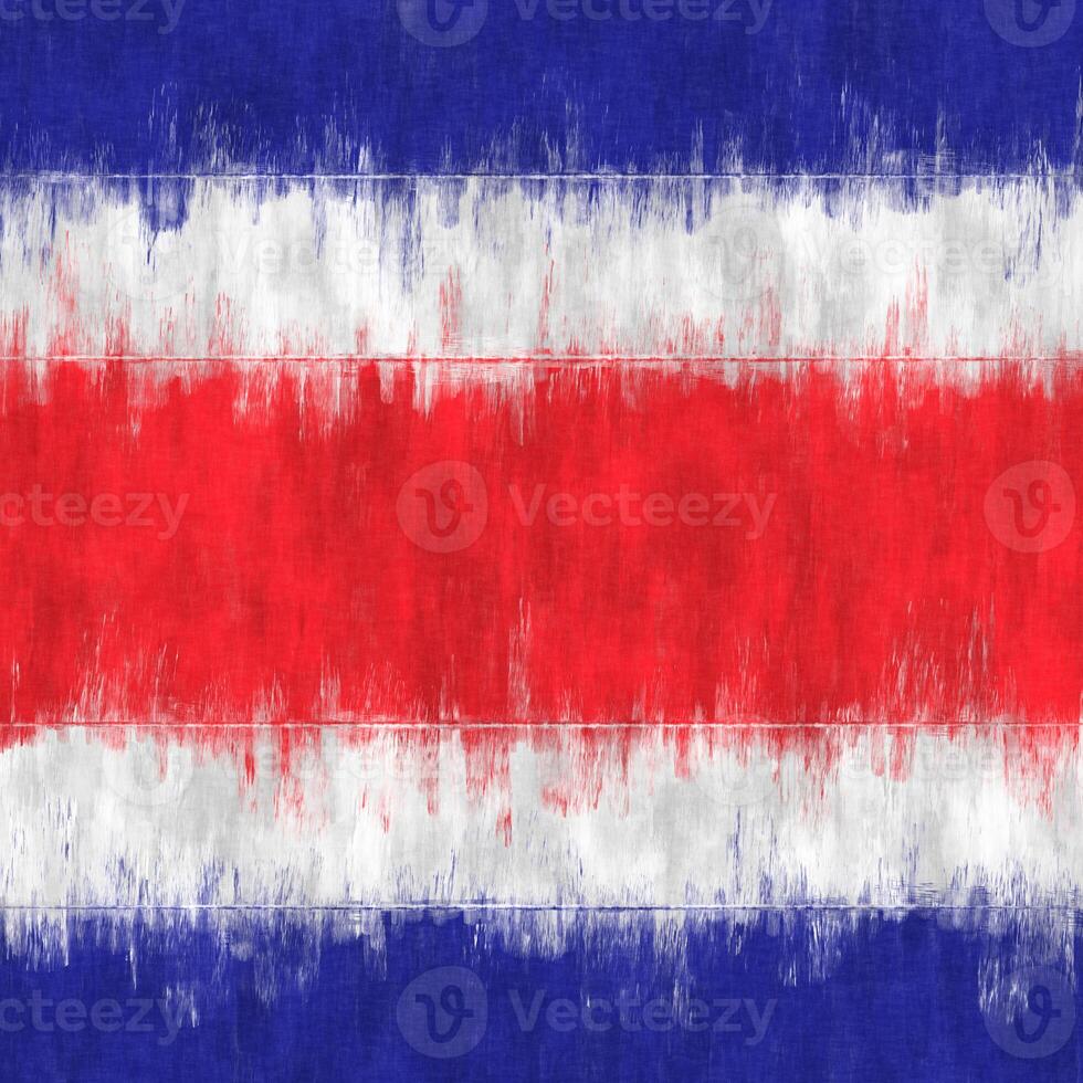 Costa Rica oil painting. Costa Rica emblem drawing canvas. A painted picture of a country's flag. photo