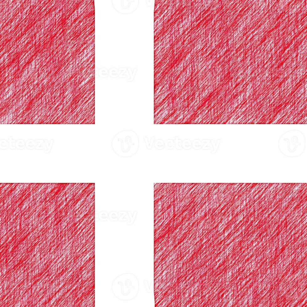 Denmark flag pencil painting picture. Denmark emblem shaded drawing canvas. photo