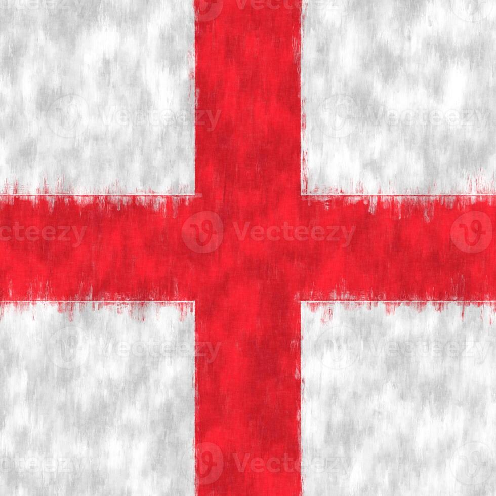 Englalnd oil painting. English emblem drawing canvas. A painted picture of a country's flag. photo