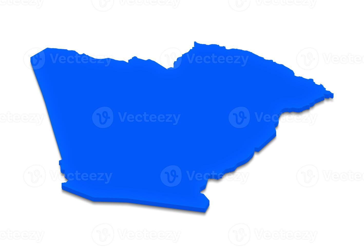 Map of Algeria. 3D isometric perspective illustration. photo