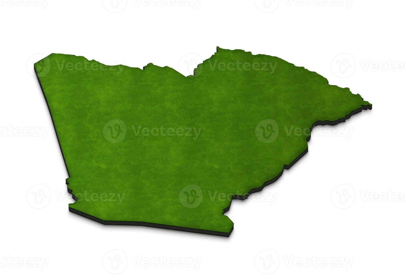 Map of Algeria. 3D isometric perspective illustration. photo
