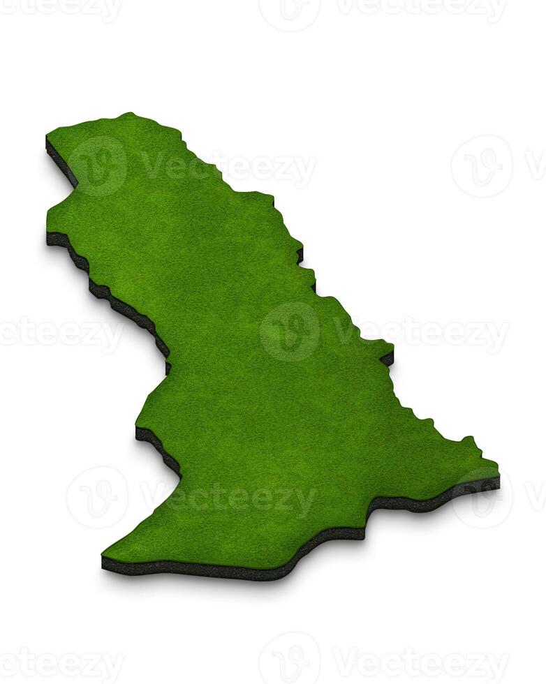 Map of Abkhazia. 3D isometric perspective illustration. photo