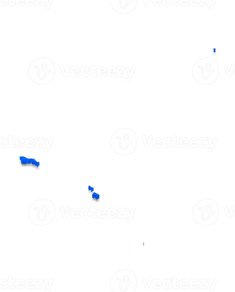 Map of American Samoa. 3D isometric perspective illustration. photo
