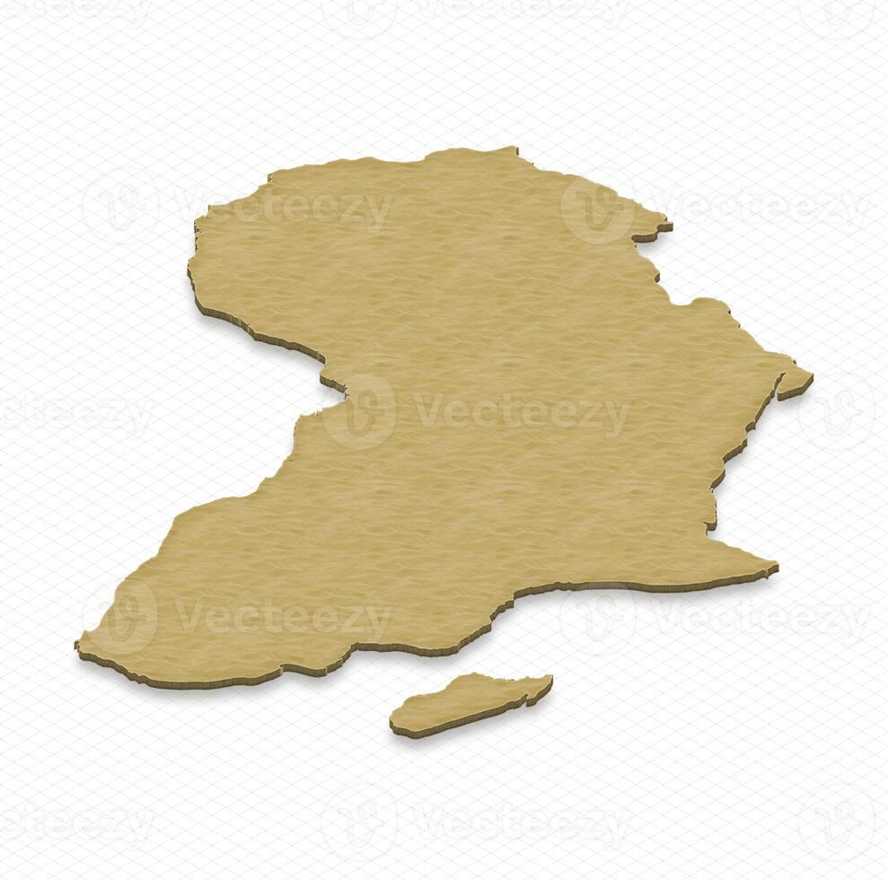 Map of Africa. 3D isometric illustration. photo