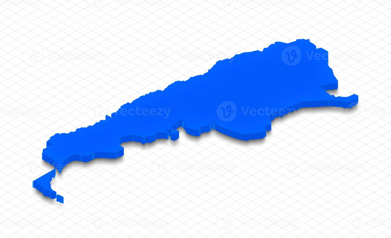 Map of Argentina. 3D isometric perspective illustration. photo