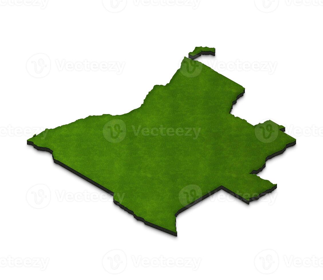 Map of Angola. 3D isometric perspective illustration. photo