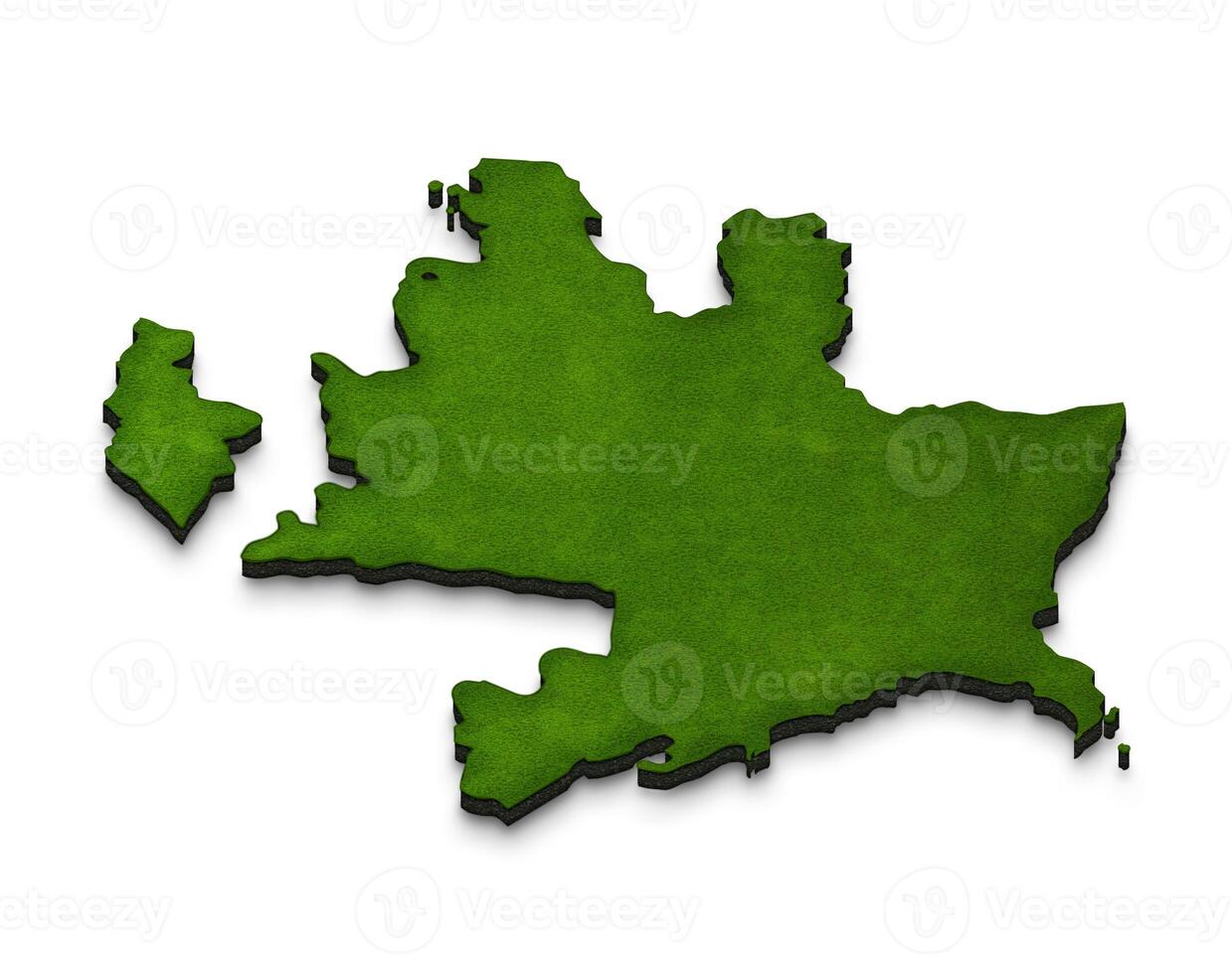 Map of Azerbaijan. 3D isometric perspective illustration. photo