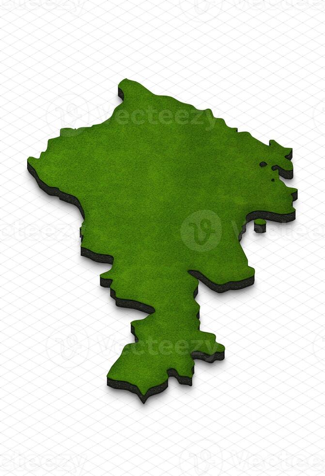 Map of Armenia. 3D isometric perspective illustration. photo
