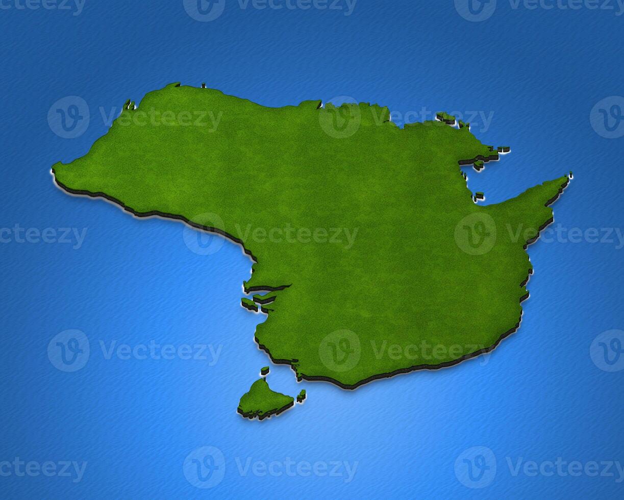 Map of Australia. 3D isometric illustration. photo