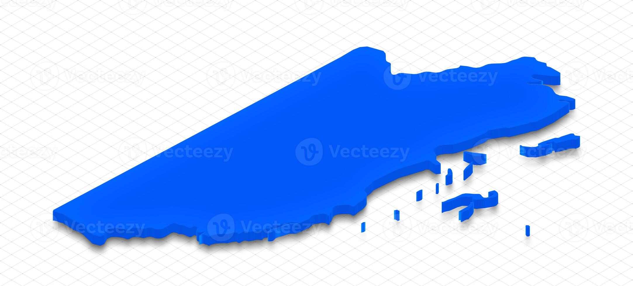 Map of Belize. 3D isometric perspective illustration. photo