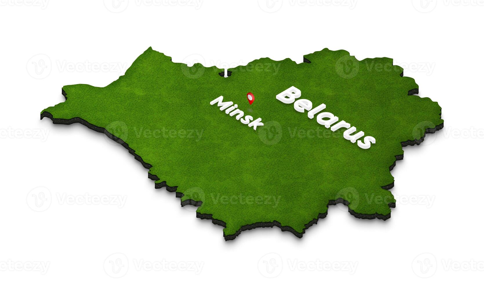 Map of Belarus. 3D isometric perspective illustration. photo