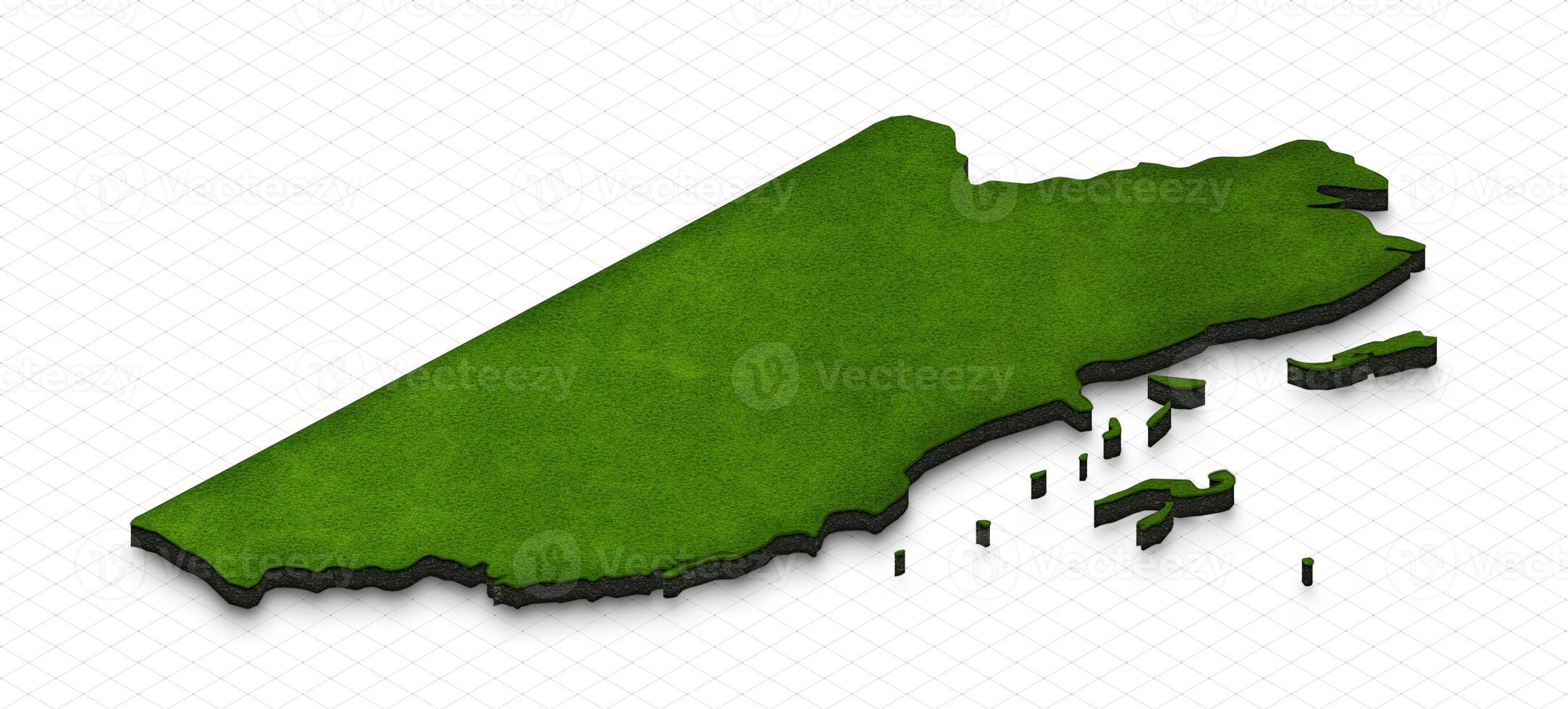 Map of Belize. 3D isometric perspective illustration. photo