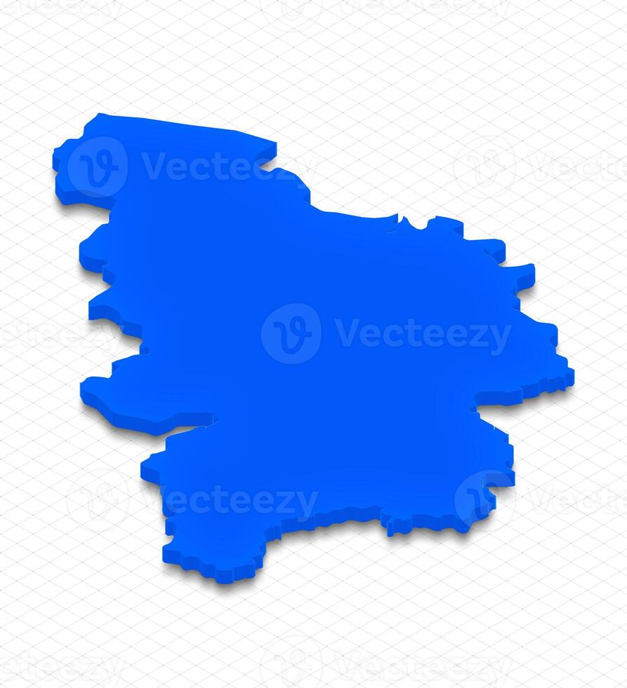 Map of Belgium. 3D isometric perspective illustration. photo