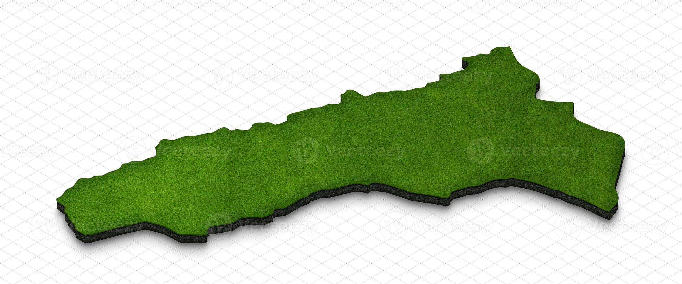 Map of Abkhazia. 3D isometric perspective illustration. photo