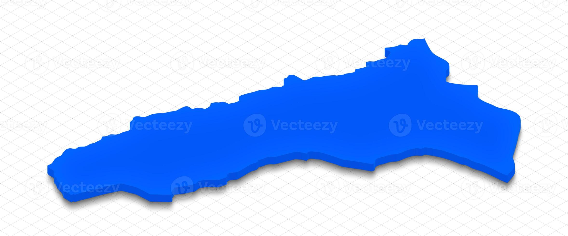Map of Abkhazia. 3D isometric perspective illustration. photo
