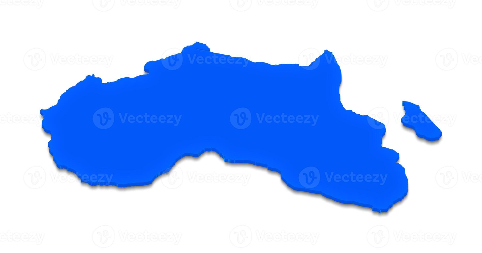 Map of Africa. 3D isometric illustration. photo