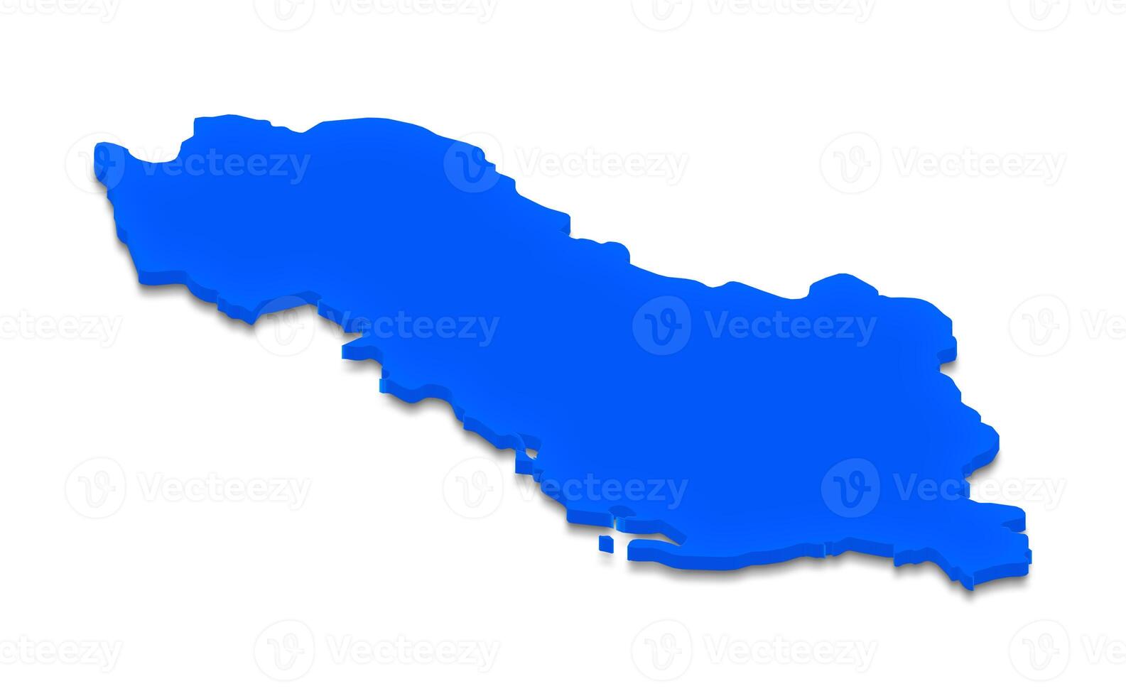 Map of Albania. 3D isometric perspective illustration. photo