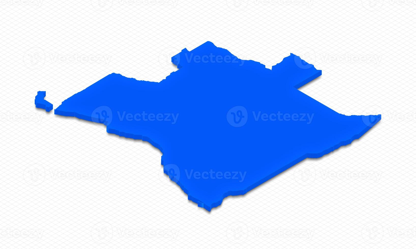 Map of Angola. 3D isometric perspective illustration. photo