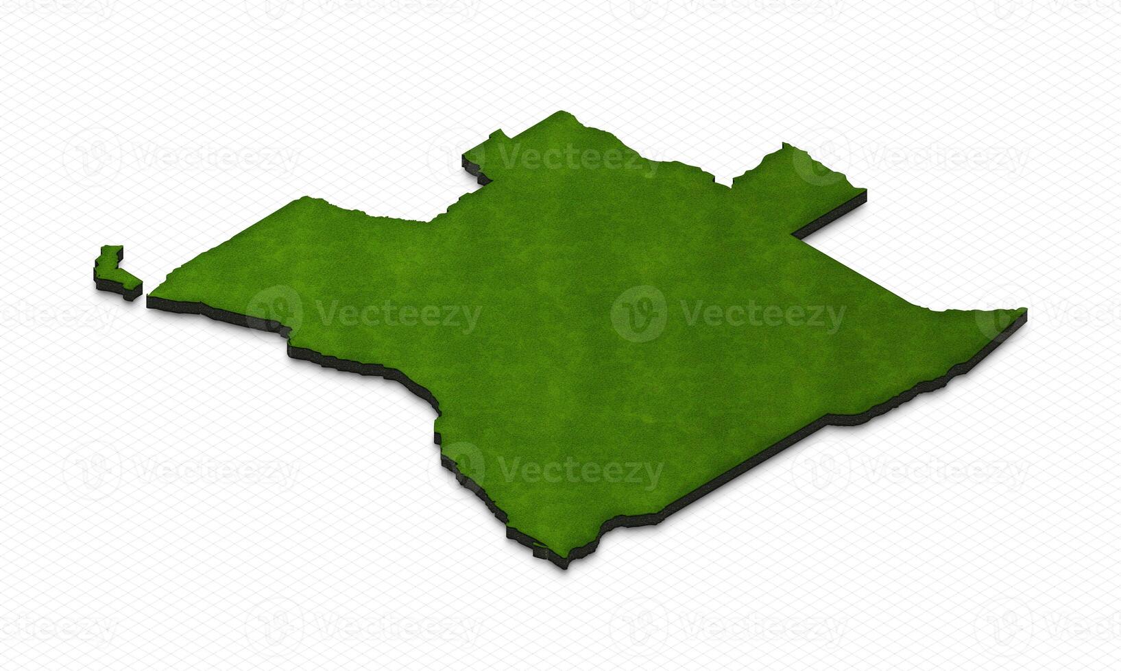 Map of Angola. 3D isometric perspective illustration. photo