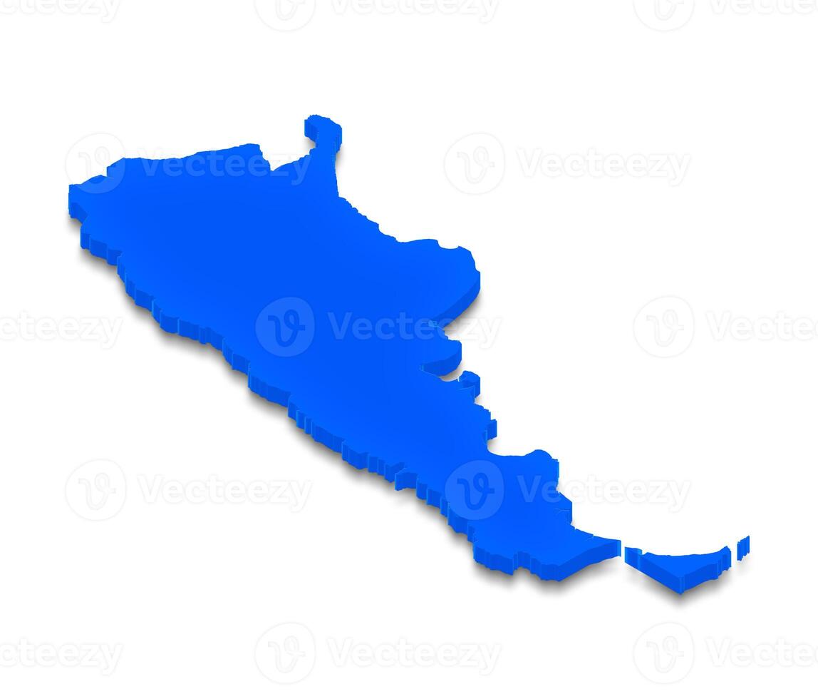 Map of Argentina. 3D isometric perspective illustration. photo