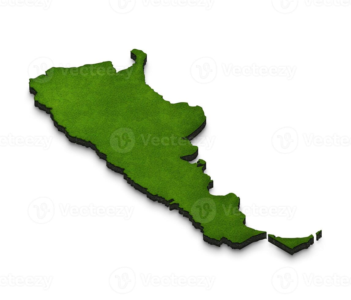 Map of Argentina. 3D isometric perspective illustration. photo