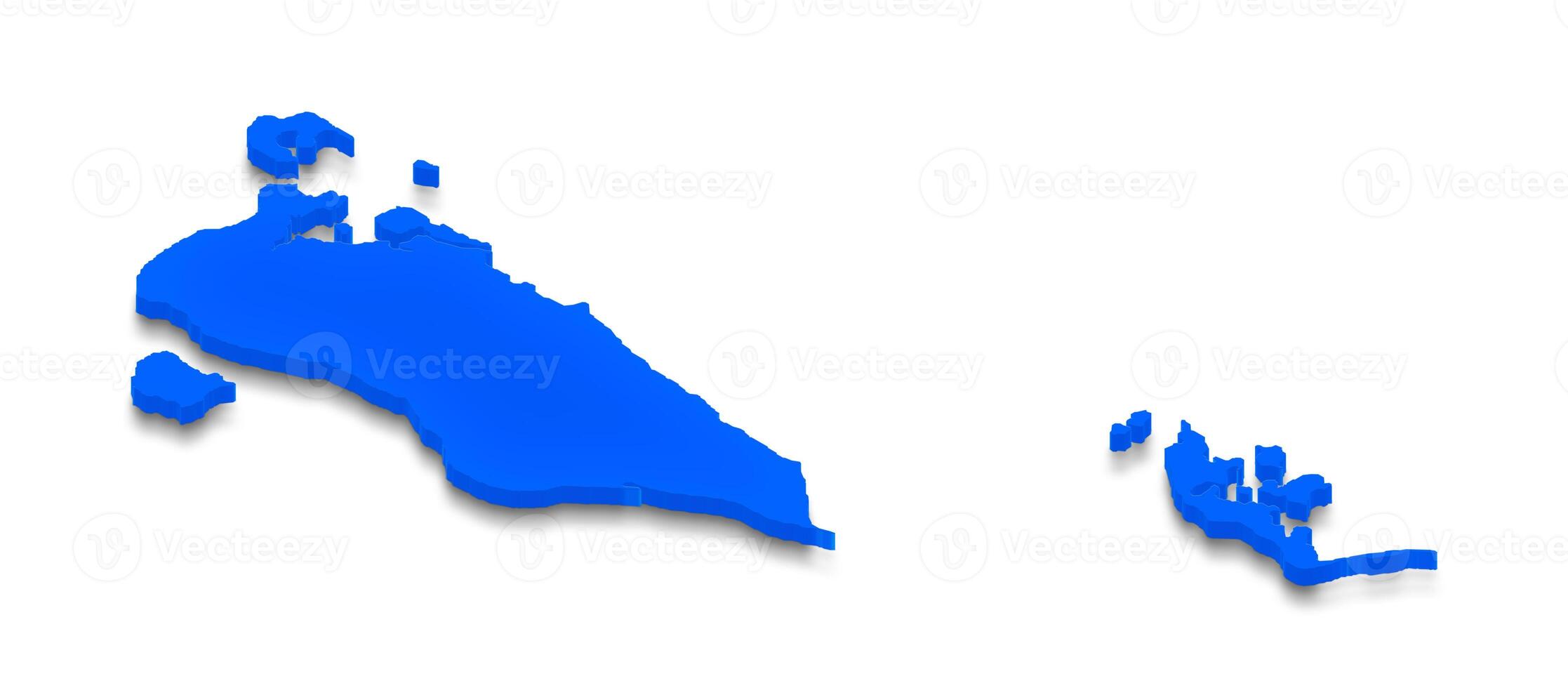 Map of Bahrain. 3D isometric perspective illustration. photo