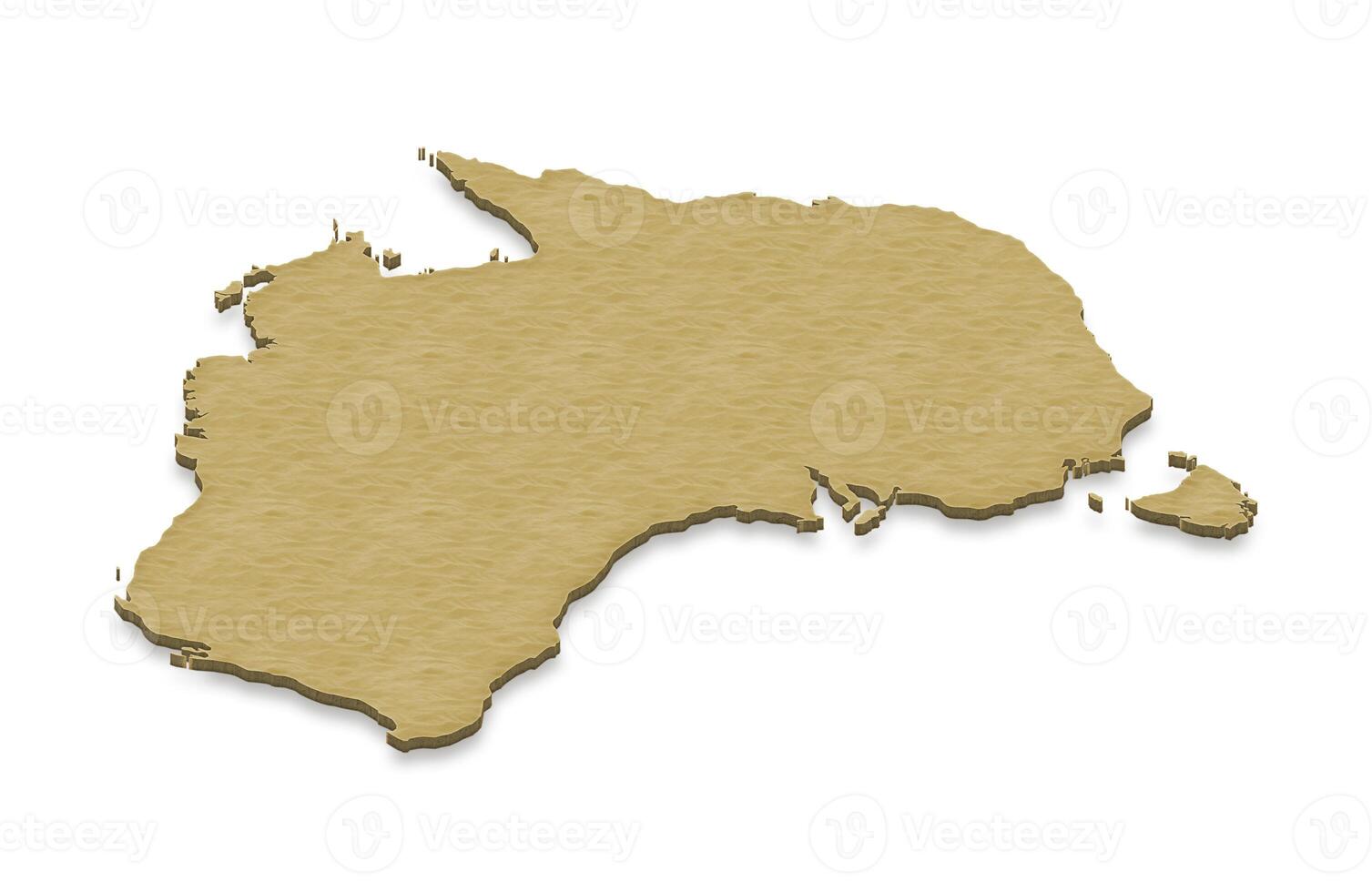 Map of Australia. 3D isometric illustration. photo