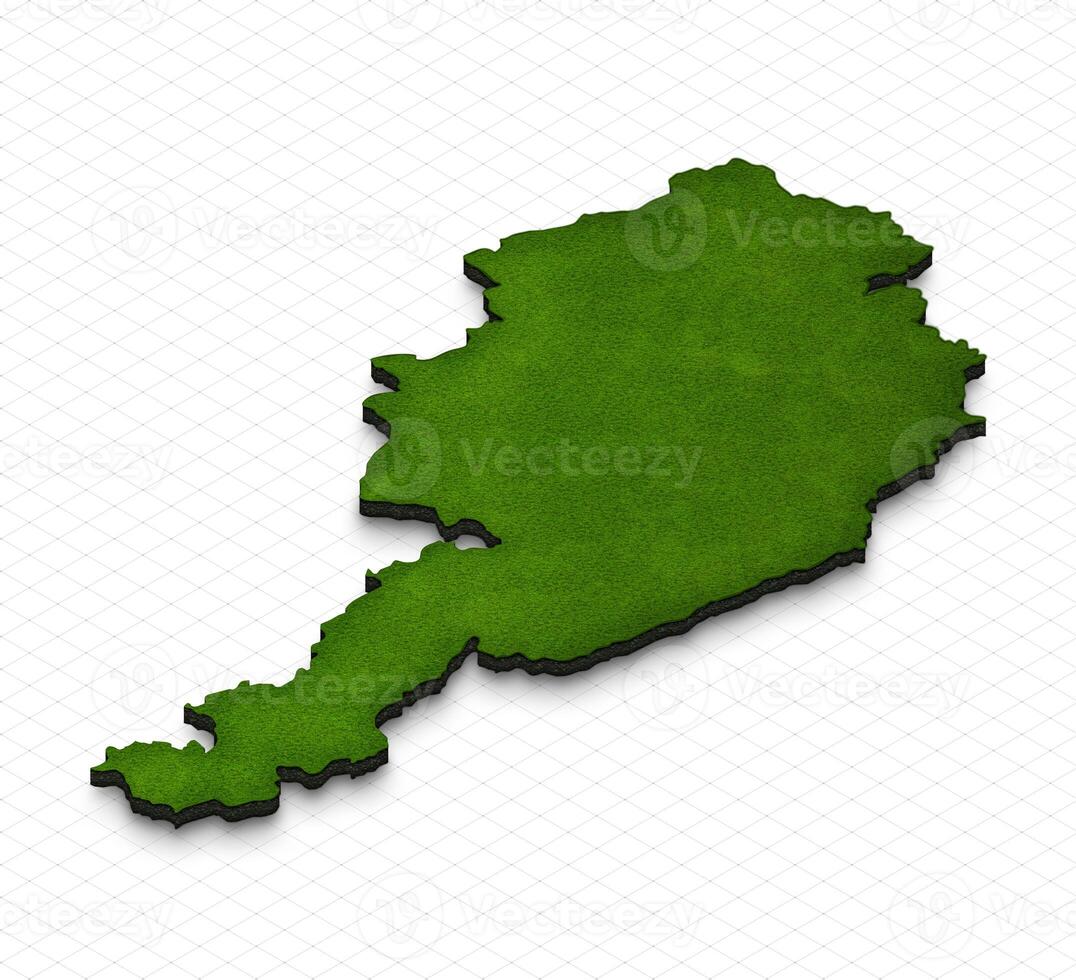 Map of Austria. 3D isometric perspective illustration. photo
