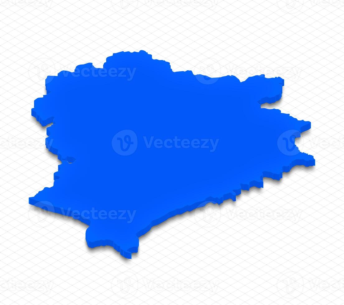 Map of Belarus. 3D isometric perspective illustration. photo