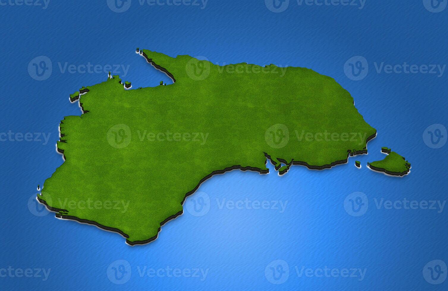 Map of Australia. 3D isometric illustration. photo