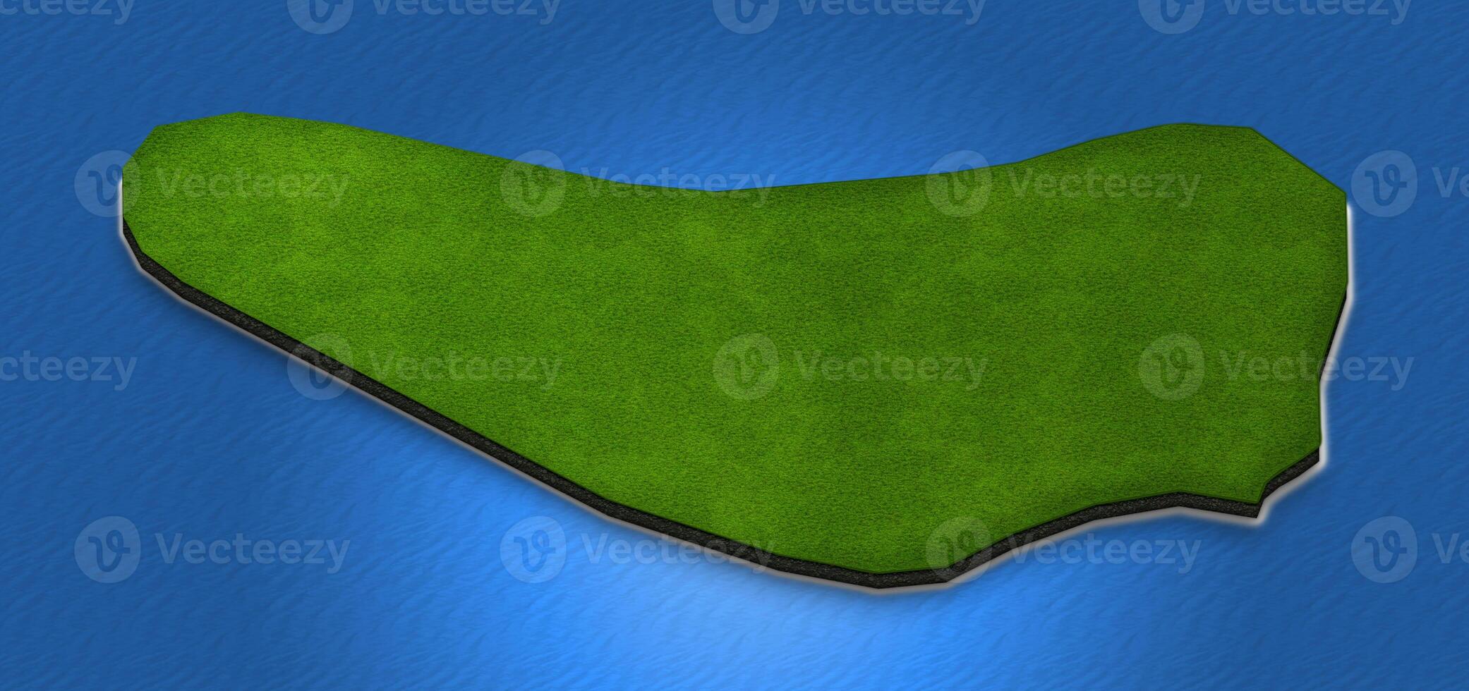 Map of Barbados. 3D isometric perspective illustration. photo