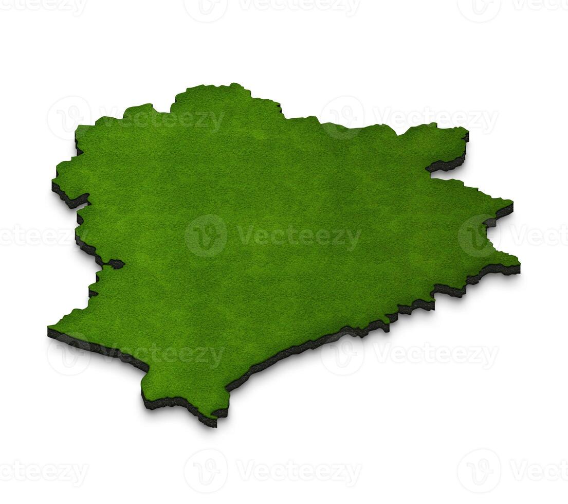 Map of Belarus. 3D isometric perspective illustration. photo