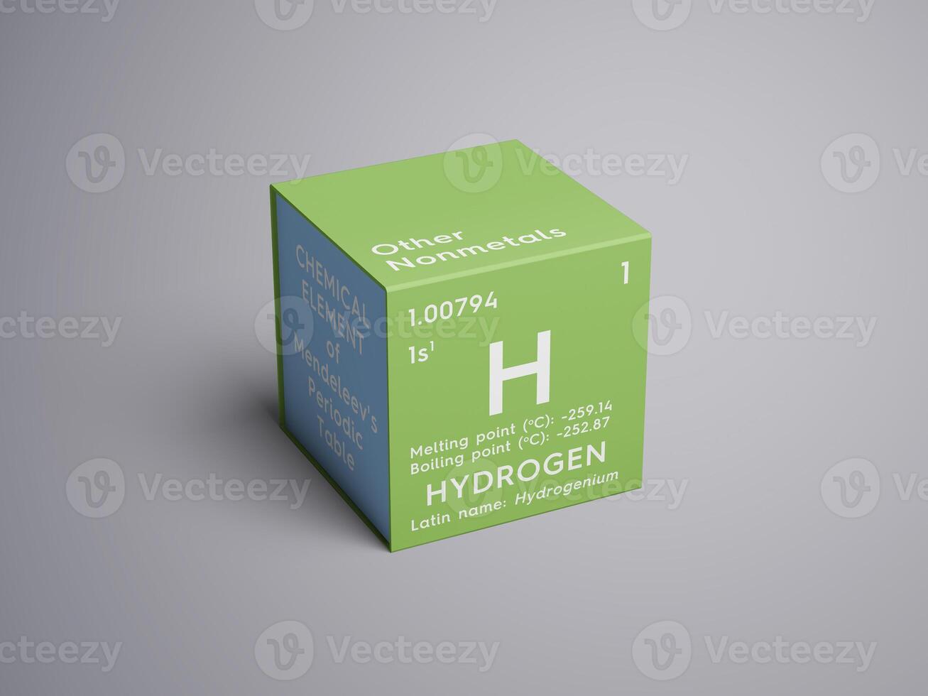 Hydrogen. Other Nonmetals. 3D illustration. photo