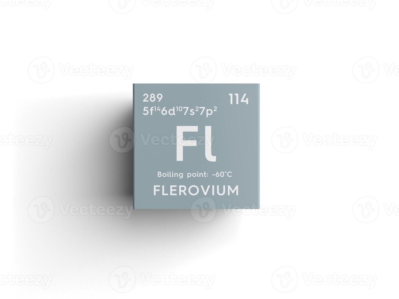 Flerovium. Post-transition metals. Chemical Element of Mendeleev's Periodic Table. 3D illustration. photo