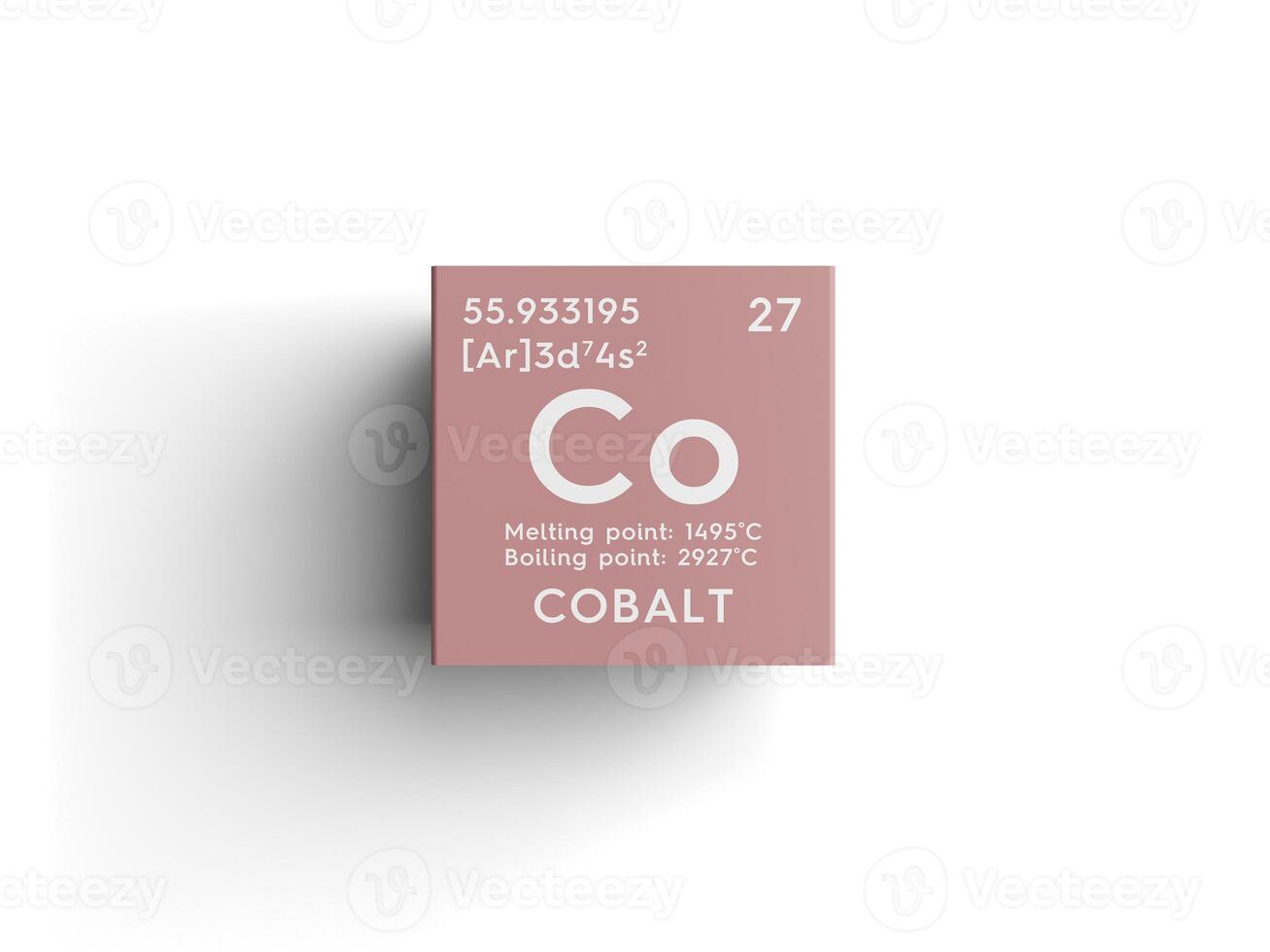 obalt. Transition metals. Chemical Element of Mendeleev's Periodic Table. 3D illustration. photo