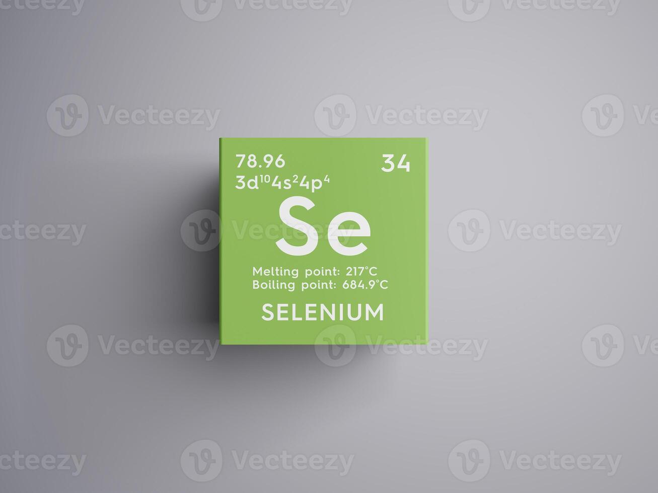 Selenium. Other Nonmetals. Chemical Element of Mendeleev's Periodic Table.. 3D illustration. photo