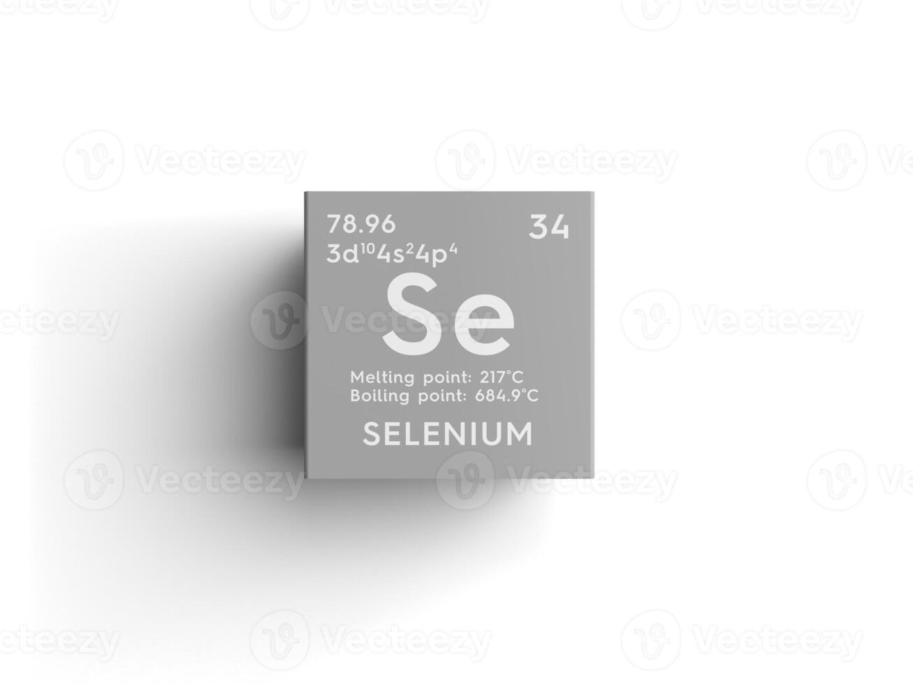 Selenium. Other Nonmetals. Chemical Element of Mendeleev's Periodic Table.. 3D illustration. photo