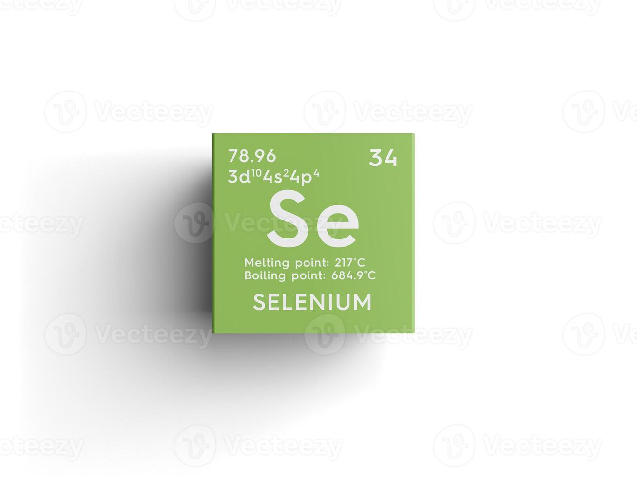 Selenium. Other Nonmetals. Chemical Element of Mendeleev's Periodic Table.. 3D illustration. photo